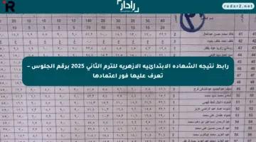 رابط نتيجة الشهادة الابتدائية الأزهرية للترم الثاني 2025 برقم الجلوس – تعرف عليها فور اعتمادها
